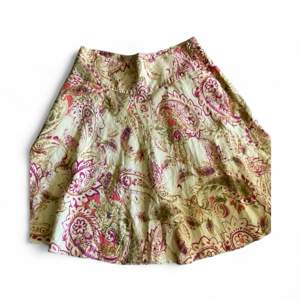 Lauren Ralph Lauren Paisley Print Linen Skirt Misses size 10